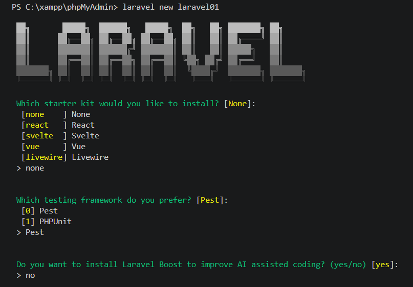 Inisialisasi Project Laravel