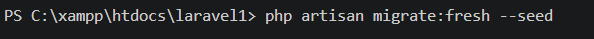 Command Migrate Fresh Seed