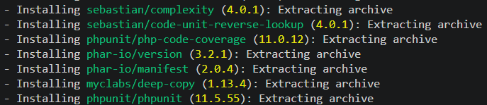Proses Extracting Packages Composer
