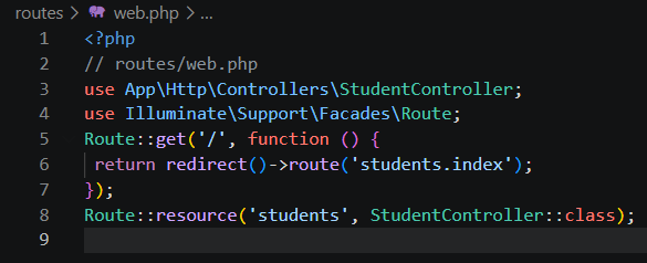 Source Code Method Index StudentController