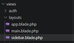 Pembuatan berkas blade komponen sidebar