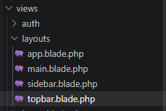 Pembuatan berkas blade komponen topbar