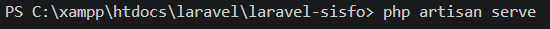 Command php artisan serve